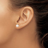 Sterling Silver 7-8mm Freshwater Cultured Pearl Studs