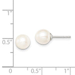 Sterling Silver 7-8mm Freshwater Cultured Pearl Studs