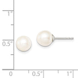 Sterling Silver 7-8mm Freshwater Cultured Pearl Studs