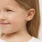 Sterling Silver Flower/CZ Earrings