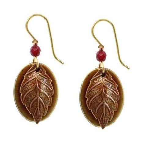 Silver Forest Layered Leaf Earrings