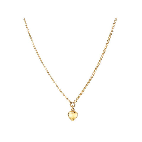 Sterling Silver Gold Plated Heart Necklace