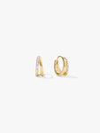Sterling Silver Double Hoop Huggie Earrings