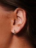 Sterling Silver Double Hoop Huggie Earrings