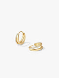 Sterling Silver Double Hoop Huggie Earrings