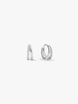 Sterling Silver Double Hoop Huggie Earrings