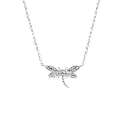 Dragonfly Necklace- Silver