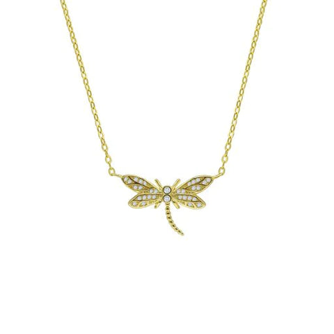 Dragonfly Necklace- Gold