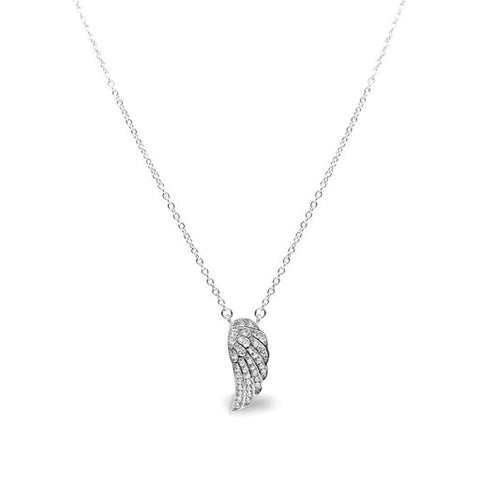 Angel Wing Necklace- Silver