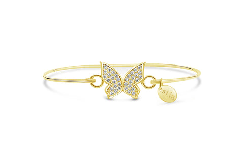 Pavé Icon Butterfly Bracelet- Gold