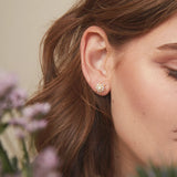 Gold Opal Starburst Studs