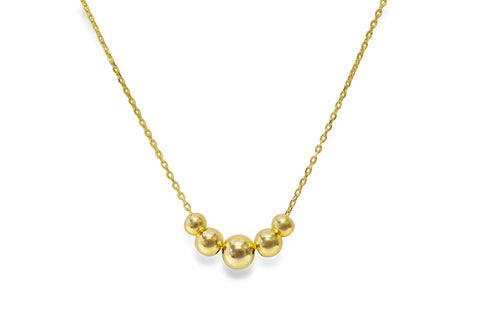 Gold Having a Ball Necklace