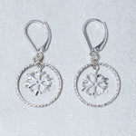 Sterling Silver Snowflake Sparkle Ring Earrings