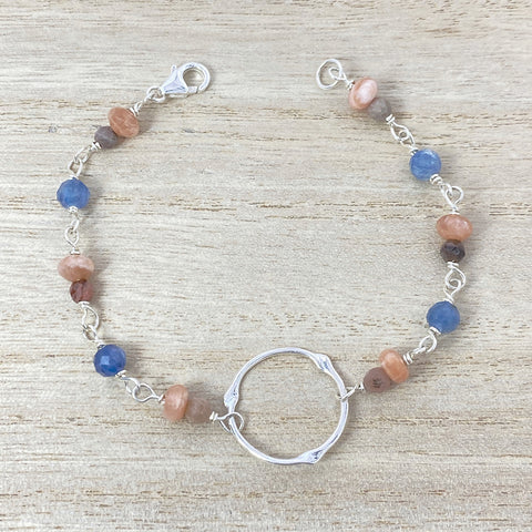 Sterling Silver Multi Stone Bracelet