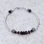 Sterling Silver Garnet Bracelet