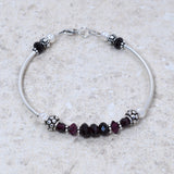 Sterling Silver Garnet Bracelet