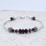 Sterling Silver Garnet Bracelet