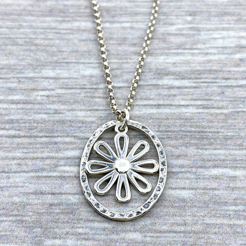 Sterling Silver Daisy Necklace