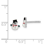 Sterling Silver Children’s Snowman Earrings