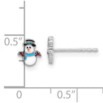 Sterling Silver Children’s Snowman Earrings