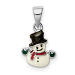 Sterling Silver Snowman Necklace