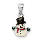 Sterling Silver Snowman Necklace