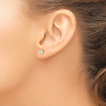 Sterling Silver Gold Plated 5mm CZ Bezel Studs