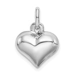 Sterling Silver Puffed Heart Charm Necklace