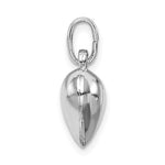Sterling Silver Puffed Heart Charm Necklace