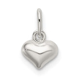 Sterling Silver Children’s Puffed Heart Charm Necklace