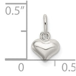 Sterling Silver Children’s Puffed Heart Charm Necklace