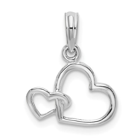 Sterling Silver Double Heart Necklace
