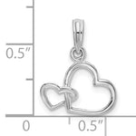 Sterling Silver Double Heart Necklace