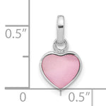 Sterling Silver Pink Mother of Pearl Heart Necklace