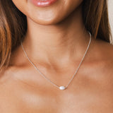 “Intuition” Silver Moonstone Necklace