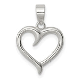 Sterling Silver Open Heart Necklace
