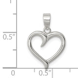 Sterling Silver Open Heart Necklace