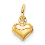 Sterling Silver Gold Plated Children’s Puffed Heart Charm Necklace