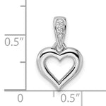 Sterling Silver CZ Heart Necklace