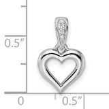 Sterling Silver CZ Heart Necklace