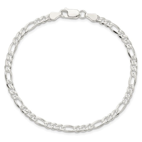 Sterling Silver 7” Figaro Bracelet