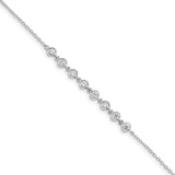 Sterling Silver CZ Bezel Bracelet