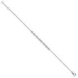 Sterling Silver CZ Bezel Bracelet
