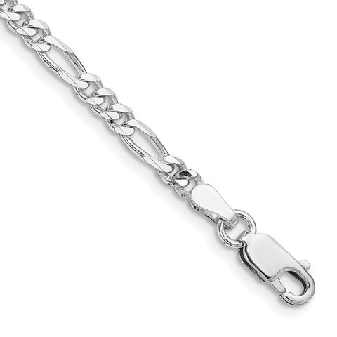 Sterling Silver 7” Figaro Bracelet