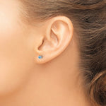Sterling Silver Genuine Aquamarine Studs