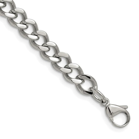 Stainless Steel Curb Chain Bracelet- 8”