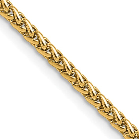 Stainless Steel Gold Plated Wheat Chain- 20”
