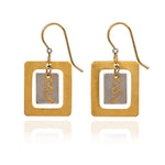 Silver Forest Square with Squiggle Earrings