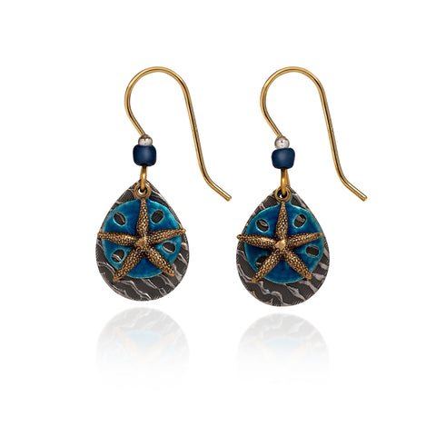 Silver Forest Sand Dollar & Starfish Earrings