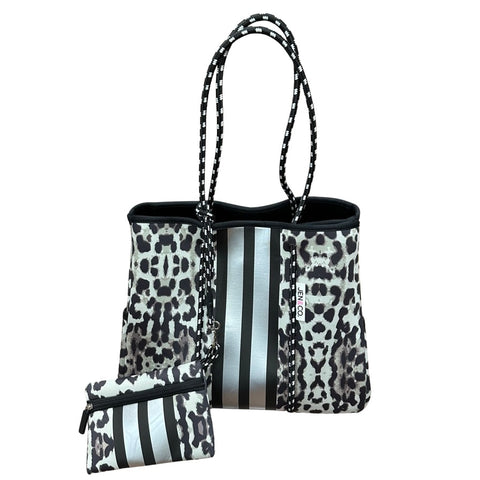 Cheetah Neoprene Tote with Pouch